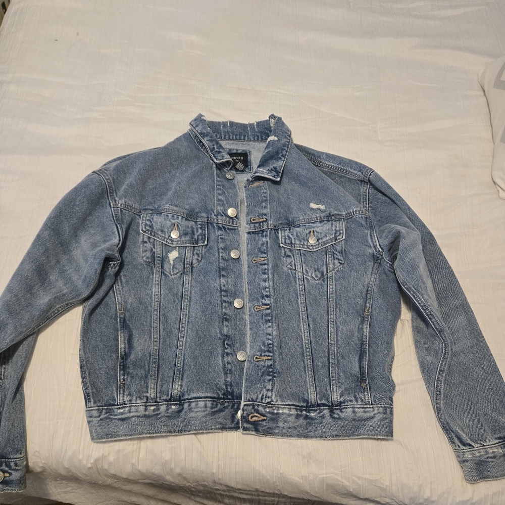 Forever 21 Men's Classic Blue Denim Jacket